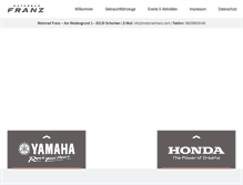 Tablet Screenshot of motorrad-franz.com
